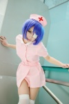 blue_hair cosplay dress eyepatch ikkitousen kagami_sou nurse nurse_cap nurse_uniform pantyhose ryomou_shimei thighhighs zettai_ryouiki rating:Safe score:1 user:c0rtana