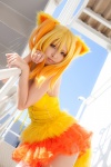 animal_ears blonde_hair cosplay dress fox_ears garter_belt na-san na's_tail original tail rating:Safe score:0 user:nil!