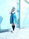 ayanami_rei blouse blue_hair cosplay jumper kneesocks koshiba_hachi neon_genesis_evangelion school_uniform rating:Safe score:0 user:nil!