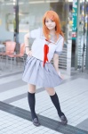 cosplay kneesocks kousaka_kirino nanahashi_sui orange_hair ore_no_imouto_ga_konna_ni_kawaii_wake_ga_nai pleated_skirt sailor_uniform school_uniform skirt rating:Safe score:0 user:nil!