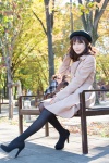 black_legwear coat handbag hat hiokichi pantyhose rating:Safe score:0 user:pixymisa