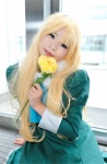 blonde_hair blue_eyes cosplay dress flower ib mary_(ib) meene rating:Safe score:0 user:pixymisa