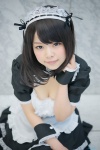 apron bowtie cleavage collar cosplay hairband ichinomiya_kanna maid maid_uniform original wristband rating:Safe score:0 user:pixymisa