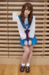 asahina_mikuru cosplay momoneko_haru pleated_skirt sailor_uniform school_uniform skirt socks suzumiya_haruhi_no_yuuutsu rating:Safe score:0 user:nil!