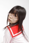 braid chocoball cosplay glasses hoshina_tomoko megane_musume sailor_uniform school_uniform to_heart rating:Safe score:0 user:nil!