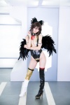 boots cleavage cosplay hairbow leotard mike reiuji_utsuho thigh_boots thighhighs touhou wings rating:Safe score:1 user:nil!