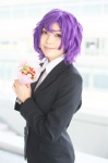 blazer blouse bouquet cosplay ganota_no_onna kaieda_kae makabe purple_hair rating:Safe score:1 user:nil!