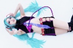 aqua_hair bikini_bottom cosplay croptop fuyu_tsugu hatsune_miku skirt sweet_devil_(vocaloid) swimsuit tie twintails vocaloid rating:Safe score:1 user:hermit-purple