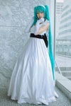 aqua_hair cendrillon_(vocaloid) choker cosplay elbow_gloves gloves gown hairband hatsune_miku merino_moko twintails vocaloid wings rating:Safe score:0 user:nil!