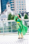 bodysuit cape cosplay detached_sleeves final_fantasy_iv green_hair miho rydia rating:Safe score:0 user:pixymisa