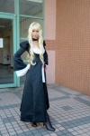 blonde_hair cleavage cosplay dress natsume_(ii) overcoat sekirei tsukiumi rating:Safe score:1 user:pixymisa