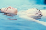 bikini_top floating leopard_print pool rosebud sugimoto_yumi swimsuit wet rating:Safe score:1 user:nil!