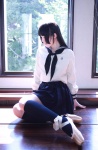 kneesocks kuchikaseya_moira pleated_skirt sailor_uniform school_uniform skirt rating:Safe score:1 user:nil!
