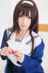 bed blazer cosplay hairband jill_(ii) kasumigaoka_utaha pleated_skirt saenai_heroine_no_sodatekata sailor_uniform school_uniform skirt rating:Safe score:0 user:nil!