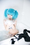 bathroom bathtub blue_hair bra cosplay ikkitousen kibashi panties ryofu_housen soap_suds twintails wet rating:Safe score:5 user:nil!