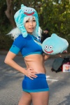 akiton cosplay croptop dragon_quest hat keyhole microskirt plushie skirt slime_(dragon_quest) white_hair rating:Safe score:0 user:pixymisa