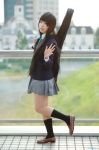 akiyama_mio bass blazer blouse cosplay kneesocks k-on! makiron pantyhose pleated_skirt school_uniform skirt rating:Safe score:0 user:nil!