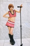 boots bra cosplay croptop default_costume meiko microphone midriff miniskirt momomiro_reku pantyhose shorts skirt vocaloid rating:Safe score:1 user:nil!