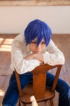 blue_eyes blue_hair cosplay crossplay dress_shirt kaito lili_a trousers vocaloid rating:Safe score:0 user:pixymisa