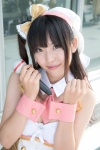 amaguri_irufu bow collar corset cosplay cuffs dress hairband idolmaster idolmaster_cinderella_girls microphone shimamura_uzuki tie rating:Safe score:0 user:pixymisa