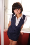 blouse glasses hard_worker!! miniskirt necoco original pantyhose sheer_legwear skirt vest rating:Safe score:1 user:nil!