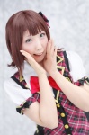 amami_haruka blouse cosplay hairbow ibuki_iyoko idolmaster school_uniform vest rating:Safe score:0 user:nil!
