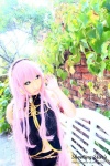 blouse cosplay detached_sleeves headset megurine_luka pink_hair saku skirt vocaloid rating:Safe score:0 user:nil!