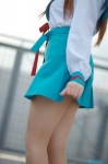 asahina_mikuru cosplay hiyori pantyhose pleated_skirt sailor_uniform school_uniform skirt skirt_lift suzumiya_haruhi_no_yuuutsu rating:Safe score:1 user:nil!
