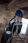 blue_eyes blue_hair cosplay crossplay dress_shirt kaito lili_a overcoat trousers vest vocaloid rating:Safe score:0 user:pixymisa