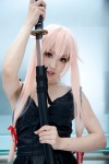 cosplay dress gasai_yuno hair_ties katana mirai_nikki pink_hair sword twintails usagi_yakuro rating:Safe score:0 user:pixymisa