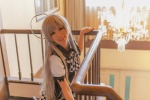 ahoge cosplay dress haiyore!_nyaruko-san kurasaka_kururu nyaruko silver_hair rating:Safe score:0 user:nil!