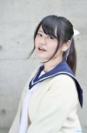 cardigan cosplay hairbow love_plus neon ponytail sailor_uniform school_uniform takane_manaka rating:Safe score:0 user:nil!