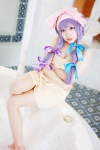 amatsuka_miyu bathroom bathtub cosplay hairbow patchouli_knowledge purple_hair touhou towel wet rating:Safe score:4 user:nil!