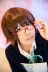blazer blouse cosplay glasses k-on! looking_over_glasses manabe_nodoka ribbon_tie sou_(iii) rating:Safe score:0 user:pixymisa
