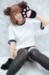 animal_ears buruma cosplay dog_ears gym_uniform narihara_riku original pantyhose paw_gloves shorts thighhighs tshirt rating:Safe score:3 user:nil!