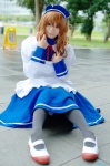 aihara_sakuto apron asahina_mikuru cosplay dress hairband maid maid_uniform pantyhose suzumiya_haruhi_no_yuuutsu rating:Safe score:0 user:nil!