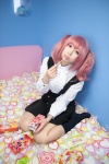 bed blouse cosplay inu_boku_secret_service jumper kneesocks pink_hair roromiya_karuta school_uniform twintails yaya rating:Safe score:2 user:nil!
