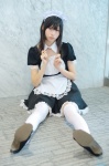 apron cosplay futsure headband maid maid_uniform original thighhighs rating:Safe score:0 user:pixymisa