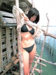 bikini cleavage peek_a_boo sato_hiroko shirt_lift side-tie_bikini sweater swimsuit rating:Safe score:0 user:nil!