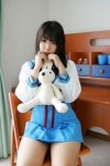 asahina_mikuru chocoball cosplay pleated_skirt sailor_uniform school_uniform skirt stuffed_animal suzumiya_haruhi_no_yuuutsu rating:Safe score:2 user:nil!