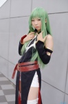 boots cc code_geass cosplay detached_sleeves green_hair hair_clips seino_merika shorts rating:Safe score:0 user:nil!