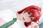 asami_uki blouse cosplay glasses looking_over_glasses pink_eyes red_hair tengen_toppa_gurren-lagann tie yoko_ritona rating:Safe score:0 user:pixymisa