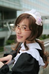 ai_(v) apron cosplay glasses looking_over_glasses maid maid_uniform tagme_character tagme_series rating:Safe score:0 user:nil!