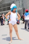 blue_hair bracelets cosplay hat ikamusume mami_(ii) shinryaku!_ikamusume swimsuit rating:Safe score:1 user:pixymisa