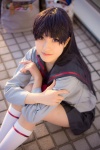 bishoujo_senshi_sailor_moon blouse cosplay hino_rei kiyomichi kneesocks pleated_skirt sailor_uniform scarf school_uniform skirt rating:Safe score:0 user:pixymisa