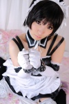 apron bed chains cosplay dress elbow_gloves garter_belt gloves hairband kore_ga_watashi_no_goshujin-sama maid maid_uniform nogu nogu_mix sawatari_izumi thighhighs zettai_ryouiki rating:Safe score:1 user:nil!