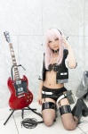 boots choker cosplay fishnet_stockings garter_belt garter_straps guitar headphones jacket nakko nitro_super_sonic panties pink_eyes pink_hair shorts super_soniko thighhighs tubetop rating:Safe score:0 user:pixymisa