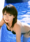bikini cleavage komachi_momoko mokomomo pool side-tie_bikini swimsuit wet rating:Safe score:1 user:nil!