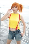 cosplay hinomura_uta kasumi_(pokemon) orange_hair pokemon shorts side_ponytail suspenders tank_top rating:Safe score:0 user:nil!