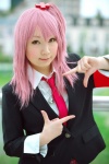 blazer blouse cosplay hazuki_minami hinamori_amu pink_hair pleated_skirt school_uniform shugo_chara! side_ponytail skirt tie rating:Safe score:0 user:nil!
